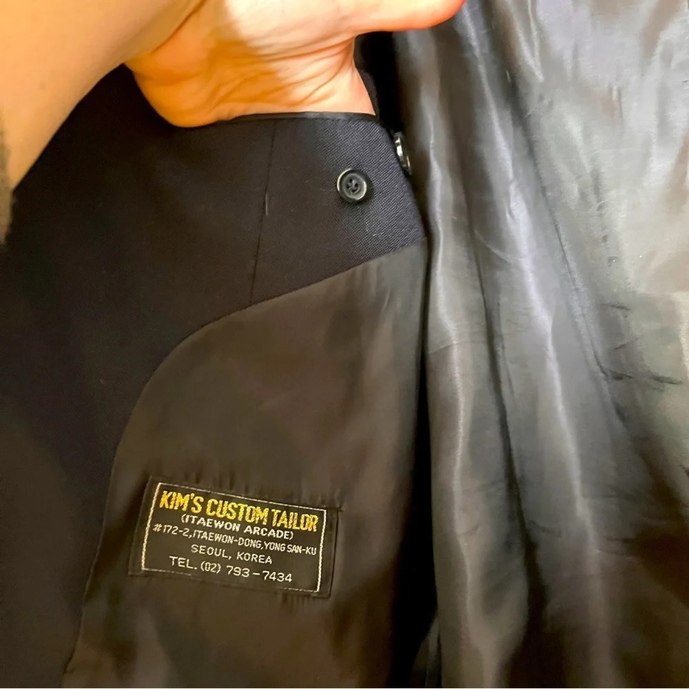 Custom Made Men’s Suit Jacket from Seoul, Korea Navy - Picture 16 of 16